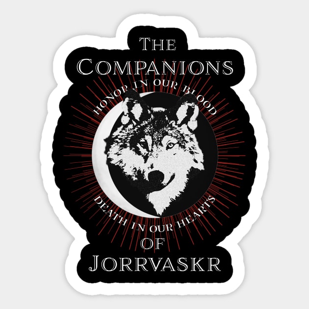 Companions of Jorrvaskr Vintage Art Sticker by ChasingBlue